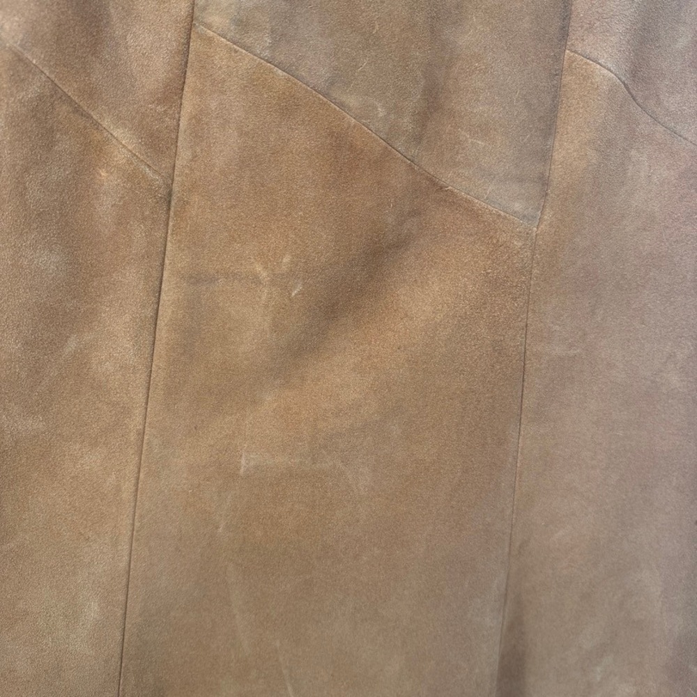 Avon Fashions VTG Suede 100% Leather Flare Maxi Skirt Western Boho Size 7/8 - Picture 10 of 14